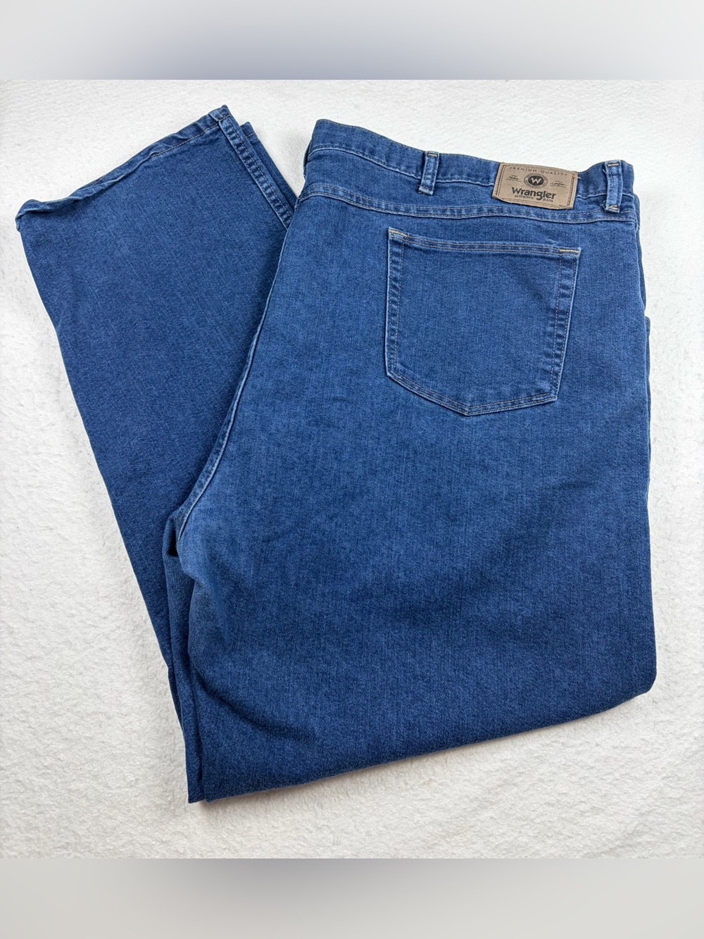 Wrangler Men's Dark Blue‎ Straight-Leg Denim Jeans 50x30